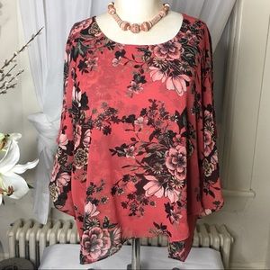 Style & Co Sheer Floral Top